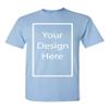 Add Your Own and Text Design Custom Personalized Adult T-Shirt Tee (XXX Large, Light Blue) view 1