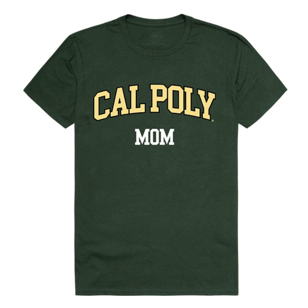 CPP Cal Poly Mustangs NCAA College Mom T Shirt - Small, Forest Green