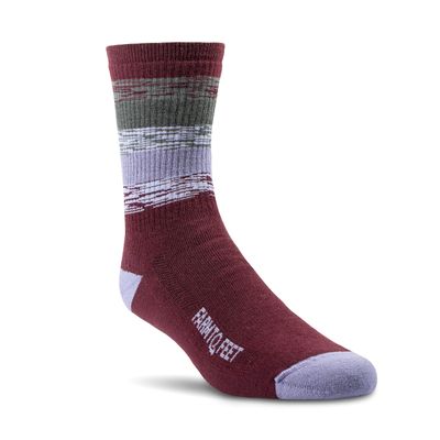 Farm to Feet Trail Brevard Merino Wool 3/4 Crew Socks (Plum, Small)