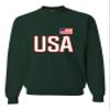 Go All Out 3X-Large Forest Green Mens USA National Pride Sweatshirt Crewneck view 1