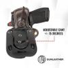 1791 GUNLEATHER P320 Paddle Holster - Optic Ready OWB CCW Leather Gun Holster for Belts - Right Handed - fits G43 Sig SP2022, P227, H&K VP40, P30L view 2