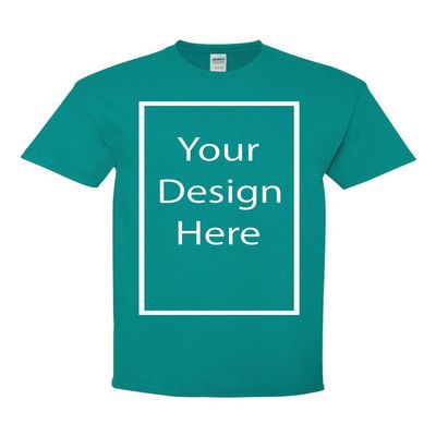 Add Your Own and Text Design Custom Personalized Adult T-Shirt Tee (XXX Large, Tropical Blue)