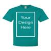 Add Your Own and Text Design Custom Personalized Adult T-Shirt Tee (XXX Large, Tropical Blue) view 1