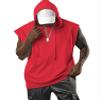 Aixdir Mens Sleeveless Hoodie Sleeveless Shirts Bodybuilding Tank Top Short Sleeve Shirt Red view 2