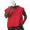 Aixdir Mens Sleeveless Hoodie Sleeveless Shirts Bodybuilding Tank Top Short Sleeve Shirt Red view 3