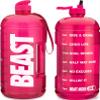 Hydra Cup Pink 64 oz Half Gallon Water Jug, Motivational Water Bottle with Straw & Time Markers, BPA Free view 1
