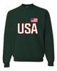Go All Out Small Forest Green Mens USA National Pride Sweatshirt Crewneck view 1