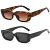 Dollger Rectangle Sunglasses for Women Men Trendy 90s Retro Sunglasses chunky Square Small Frame Retro Tortoise shell Black sunglasses view 1