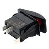 Amarine Made 2-Pack of 12v 20 Amp Waterproof LED On/Off Boat Marine SPST 3P Rocker Switch with Light (Red) view 4