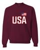 Go All Out Medium Maroon Mens USA National Pride Sweatshirt Crewneck view 1