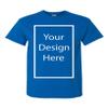 Add Your Own and Text Design Custom Personalized Adult T-Shirt Tee (XXX Large, Neon Blue) view 1