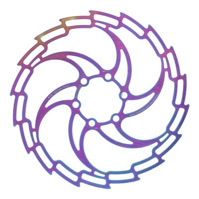 Bike Disc Brake, Bicycle Brake Cooling Disc Rotor Stainless Steel Electroplating Color Dazzling Bike Hollow Disc Brakeors Accessory(160mm)