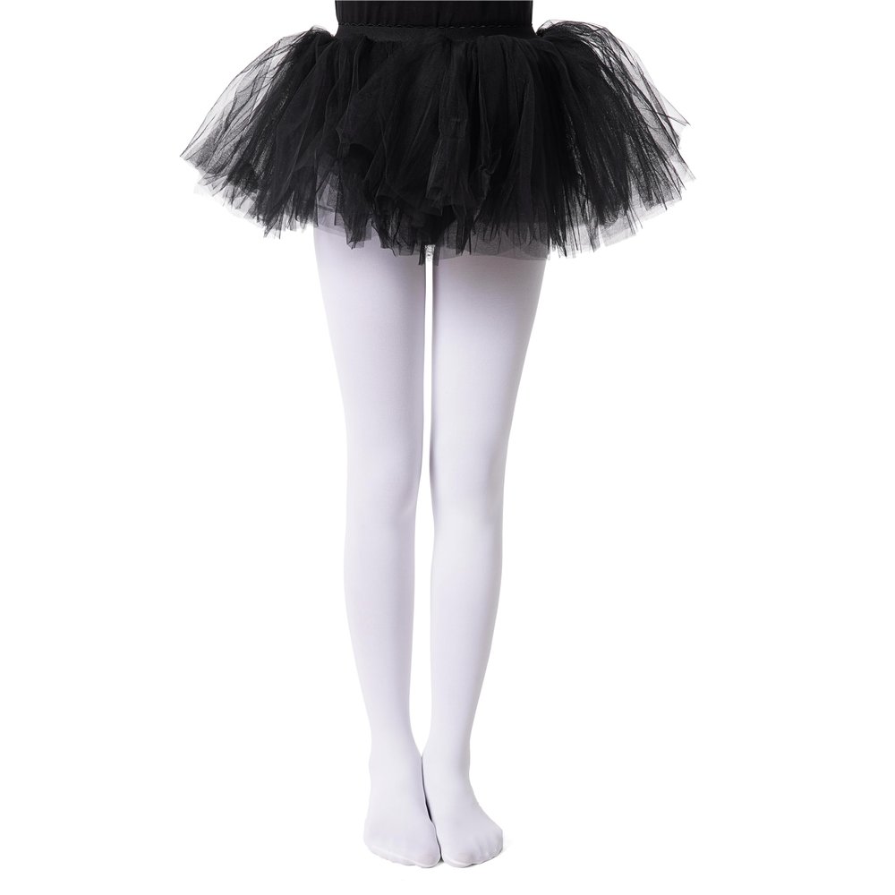 Frola Tights for Girls 40 Denier Semi Opaque Soft Pantyhose Ballet Dance Panty Footed Tights(2-4 Years,White)