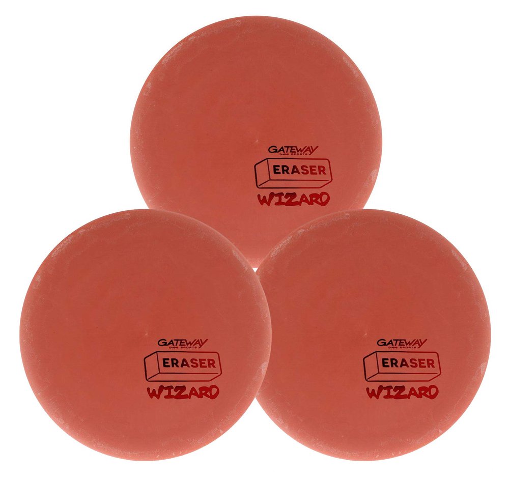Gateway Wizard Disc Golf Putter Approach Disc - 3 Pack (Eraser)