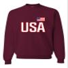 Go All Out 3X-Large Maroon Mens USA National Pride Sweatshirt Crewneck view 1