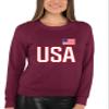 Go All Out 3X-Large Maroon Mens USA National Pride Sweatshirt Crewneck view 2