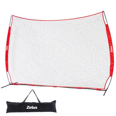 ZELUS 12x 9ft Barricade Backstop, Sports Barrier Nets for Lacrosse, Basketball, Soccer, Field Hockey, Baseball and More