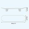 Rff Skateboard Four-Wheeled Scooter 7-Layer Maple Deck Professional Skateboard, Double-Sided Pattern 100A PU Brush Street Wheel, Birthday Gifts, Beginner, Teenager, Girl, boy, Suitable for Children view 2