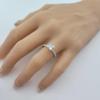 NANA Jewels Silver 7mm (2ct) Cushion Cut Pure Brilliance Zirconia Solitaire w/sides Eng Ring-Rhodium Plated-Size 9.5 view 3