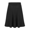 QinCiao Girls Knee Length High Waist A-Line Pleated Skater Skirt Plain Casual School Uniform Party Dance Modest Skirts Black 8 view 2
