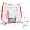 ZELUS 7x7ft Baseball Softball Practice Net | Portable Baseball Net with Tee, 2.8" 16oz Weighted Baseball and Carry Bag for Batting Hitting and Pitching view 2