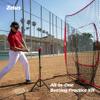 ZELUS 7x7ft Baseball Softball Practice Net | Portable Baseball Net with Tee, 2.8" 16oz Weighted Baseball and Carry Bag for Batting Hitting and Pitching view 3