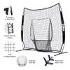 ZELUS 7x7ft Baseball Softball Practice Net | Portable Baseball Net with Tee, 2.8" 16oz Weighted Baseball and Carry Bag for Batting Hitting and Pitching view 3