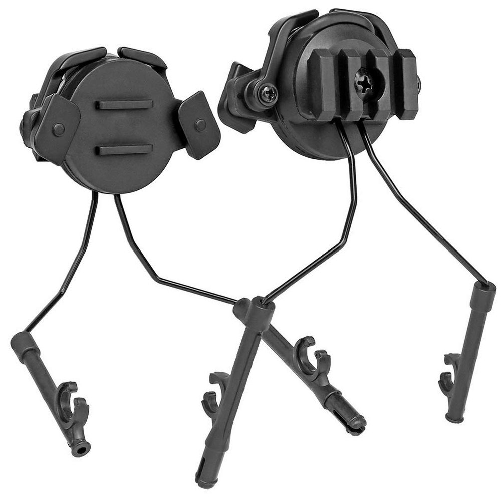 Simways Arc Rail Adaptor Tactial Helmet Rail Suspension Headset Bracket Ear Muff (Black)