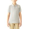 Dickies Boys' Short Sleeve Pique Polo, Heather Gray, XX-Small view 1