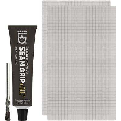 GEAR AID Seam Grip SIL Silicone Sealant and Silnylon Patches for Silnylon Tents and Tarps