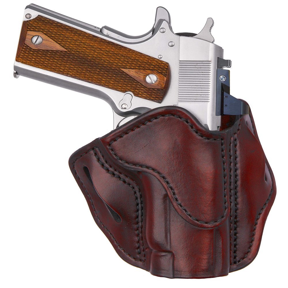 1791 GUNLEATHER 1911 Compact Optic Ready Holster - OWB CCW Leather Gun Holster for Belts - Right Handed - Fits 1911 Commander, Officer Models with 4" and 4.25" Barrels