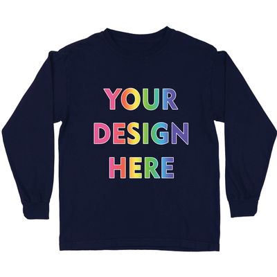 Design Your Own Custom 2 Sided Front and Back Printed Kids T Shirt Add Image Text or Photo (7-8 Years Blue Multi Color)