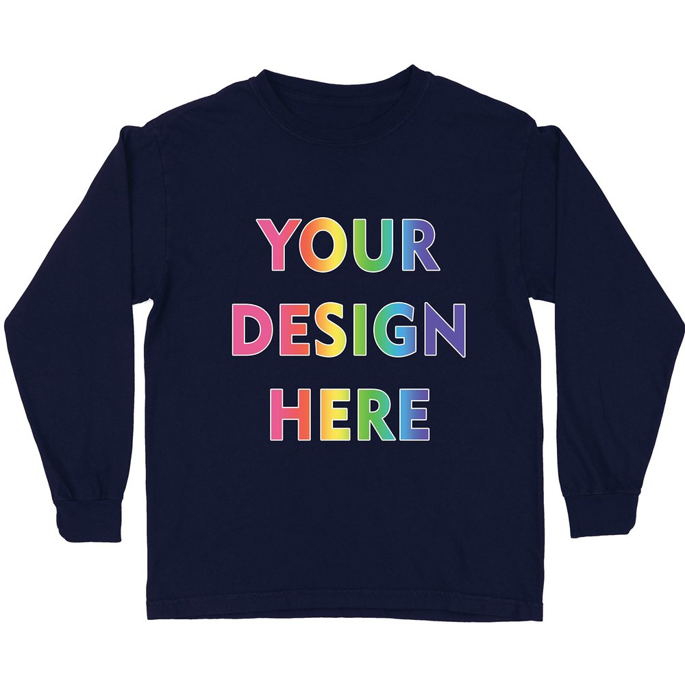 Design Your Own Custom 2 Sided Front and Back Printed Kids T Shirt Add Image Text or Photo (7-8 Years Blue Multi Color)