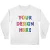 Design Your Own Custom 2 Sided Front and Back Printed Kids T Shirt Add Image Text or Photo (9-11 Years White Multi Color) view 1