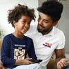 Design Your Own Custom 2 Sided Front and Back Printed Kids T Shirt Add Image Text or Photo (9-11 Years White Multi Color) view 2