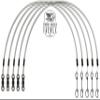 5 Pack 100 lb. 12" Premium Fluorocarbon Tooth Shield Tackle Musky Leaders Muskie Pike Leader (Fastach Clip) view 1