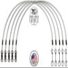 5 Pack 100 lb. 12" Premium Fluorocarbon Tooth Shield Tackle Musky Leaders Muskie Pike Leader (Fastach Clip) view 2