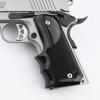 Altamont 1911 Grips - Fingergroove - Full Size 1911 Real Wood Gun Grips w. Ambi Safety fits Most Commander, Standard & Government 1911 Models - Made in USA - Silverblack - Checkered view 1