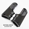 Altamont 1911 Grips - Fingergroove - Full Size 1911 Real Wood Gun Grips w. Ambi Safety fits Most Commander, Standard & Government 1911 Models - Made in USA - Silverblack - Checkered view 4