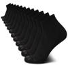 AND1 Mens Quarter Socks - 12 Pack Moisture Wicking Breathable Cushioned Athletic Performance Ankle Socks for Men (6-12.5), Size 6-12.5, Black