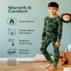 Fruit of The Loom Premium Boy's 2-Pack Thermal Waffle Bottom, Heather Greystone/Natural, 6-7 view 4