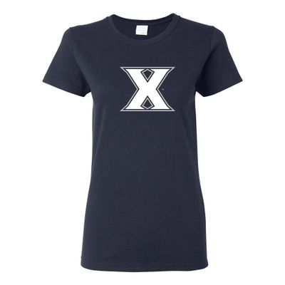 UGP Campus Apparel LS02 - Xavier Musketeers Primary Logo Womens T-Shirt - Medium - Navy