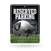 Rico Industries NFL Las Vegas Raiders 8.5-Inch by 11-Inch Metal Parking Sign Decor, Black, 8.5 x 11-inches view 1