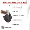 1791 GUNLEATHER 1911 Compact Optic Ready Holster - OWB CCW Leather Gun Holster for Belts - Right Handed - Fits 1911 Commander, Officer Models with 4" and 4.25" Barrels view 3