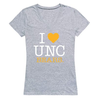 W Republic Northern Colorado Bears I Love Women's Tee, Heather Grey, X-Large - NCAA Officially Licensed Apparel