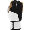 Marucci Blacksmith Full-Wrap Baseball Batting Gloves, White/Black, Adult Medium view 1