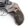 Altamont - S&W J Round Revolver Grips - Bateleur - Real Wood Gun Grips fit Smith & Wesson J Frame Round Butt .38 Special and 9mm Revolvers - Made in USA - Walnut - Checkered Engraved view 1
