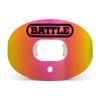 Battle Sports Iridescent Oxygen Football Mouthguard - Football Mouth Guard with Strap, Superior Airflow, Better Performance, Maximum Protection and Breathability, Works with Braces - Chrome Yellow/Red view 1