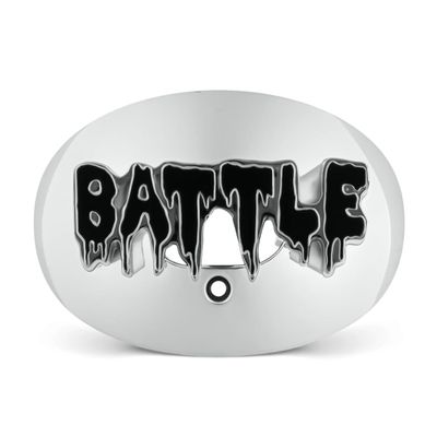 Battle 3D Chrome Drip Oxygen Football Mouthguard - Superior Airflow and Better Performance, Maximum Protection and Breathability, Works with Braces