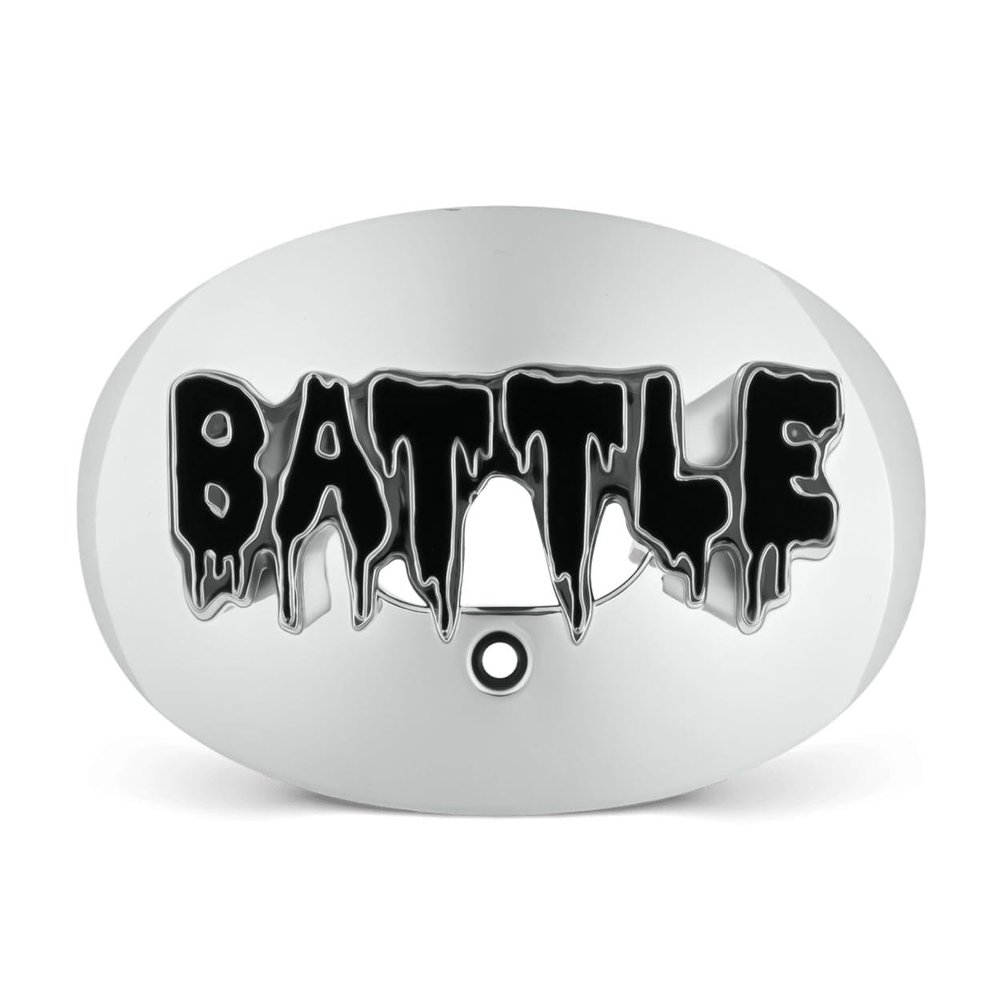 Battle 3D Chrome Drip Oxygen Football Mouthguard - Superior Airflow and Better Performance, Maximum Protection and Breathability, Works with Braces